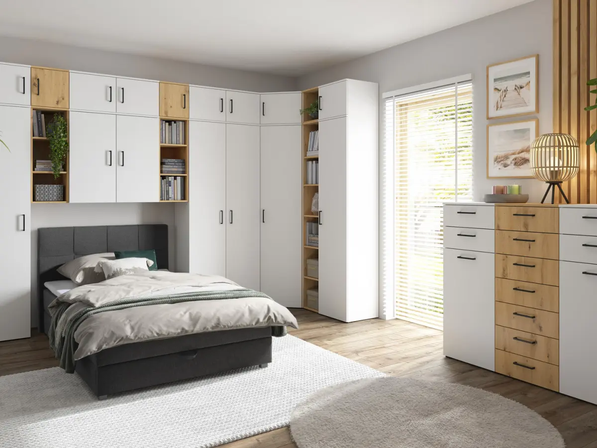 Estantería MultiDo 30 cm con puertas atelier claro