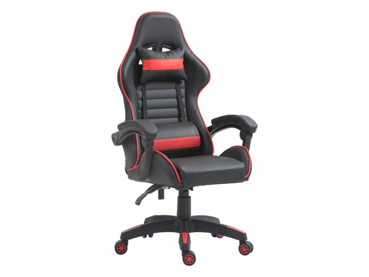 Silla gaming X-Play con cojines negro-roja