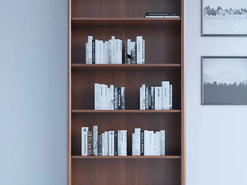 Estantería Kent 110 cm con 4 estantes castaño