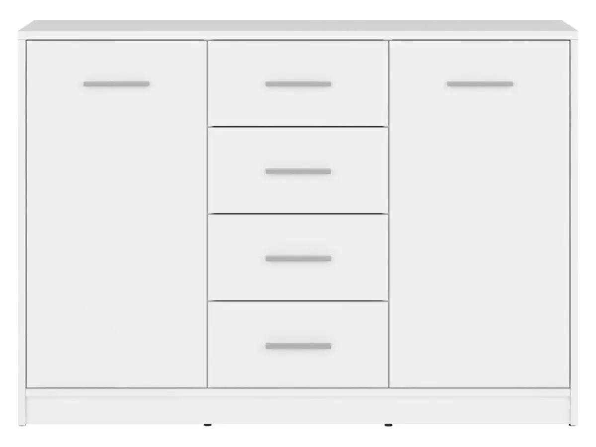 Cómoda Nepo Plus 119 cm con 2 puertas y 4 cajones blanca