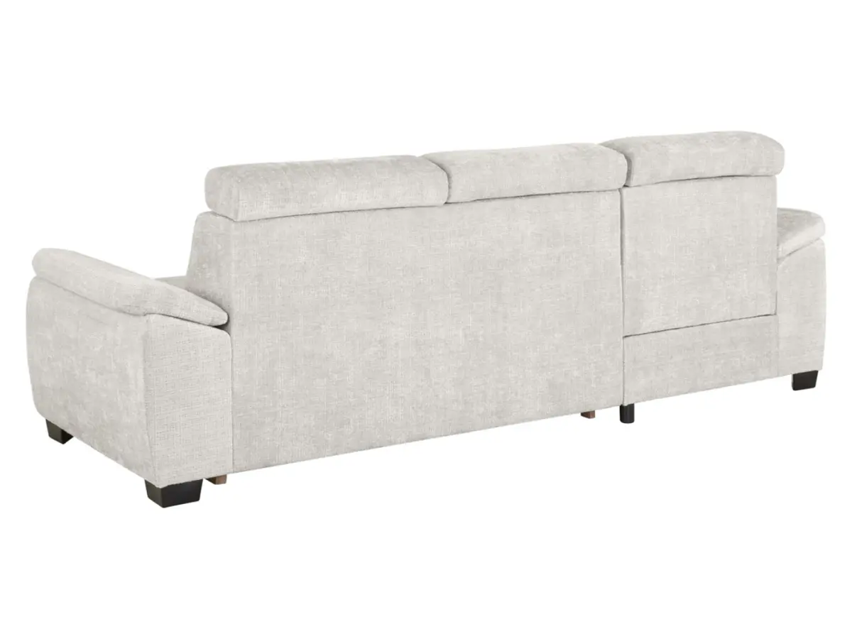 Sofá rinconera izquierda Aguda convertible con arcón beige