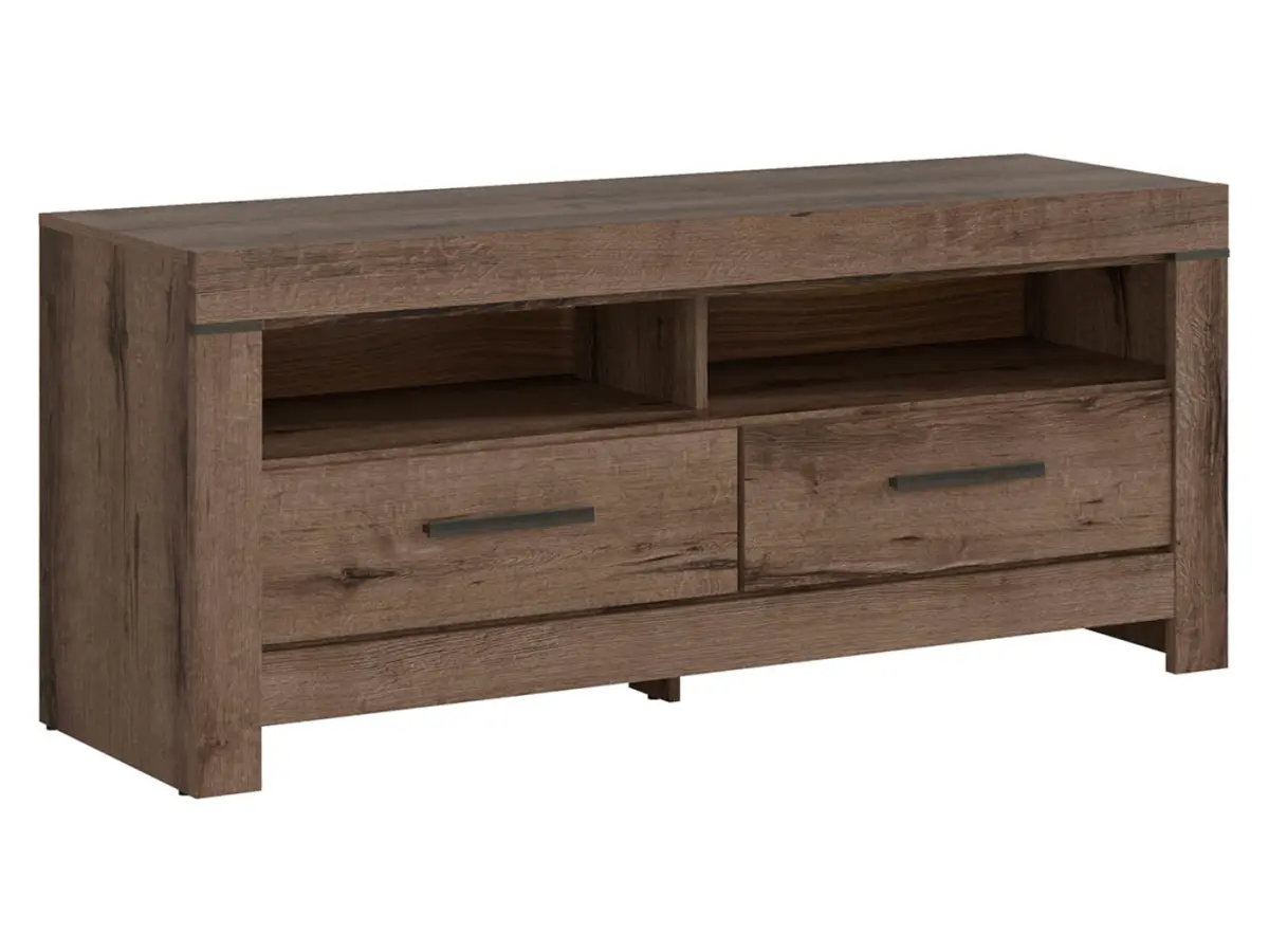 Conjunto Balin vitrina y RTV roble monastery