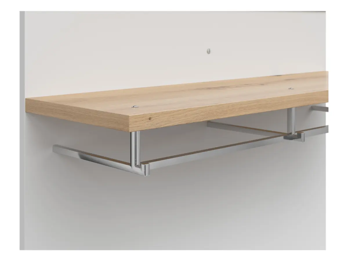 Perchero de pared Yamael para recibidor roble artisan/blanco