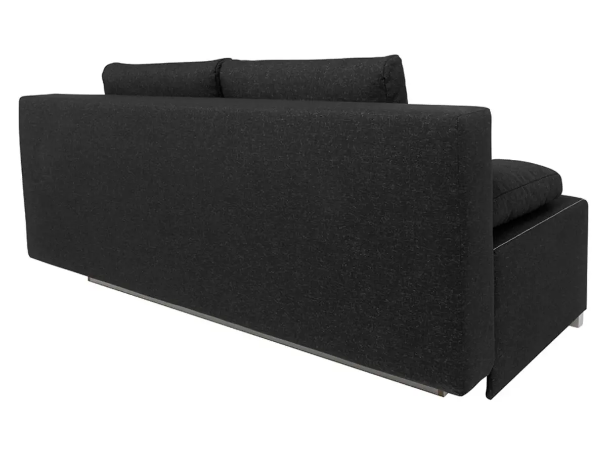 Sofá de tres plazas Street IV LUX 3DL convertible con arcón negro