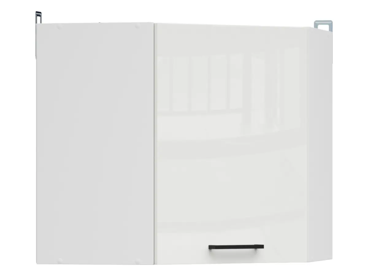Armario de cocina superior Junona Line 60 cm de esquina izquierda/derecha brillo tiza