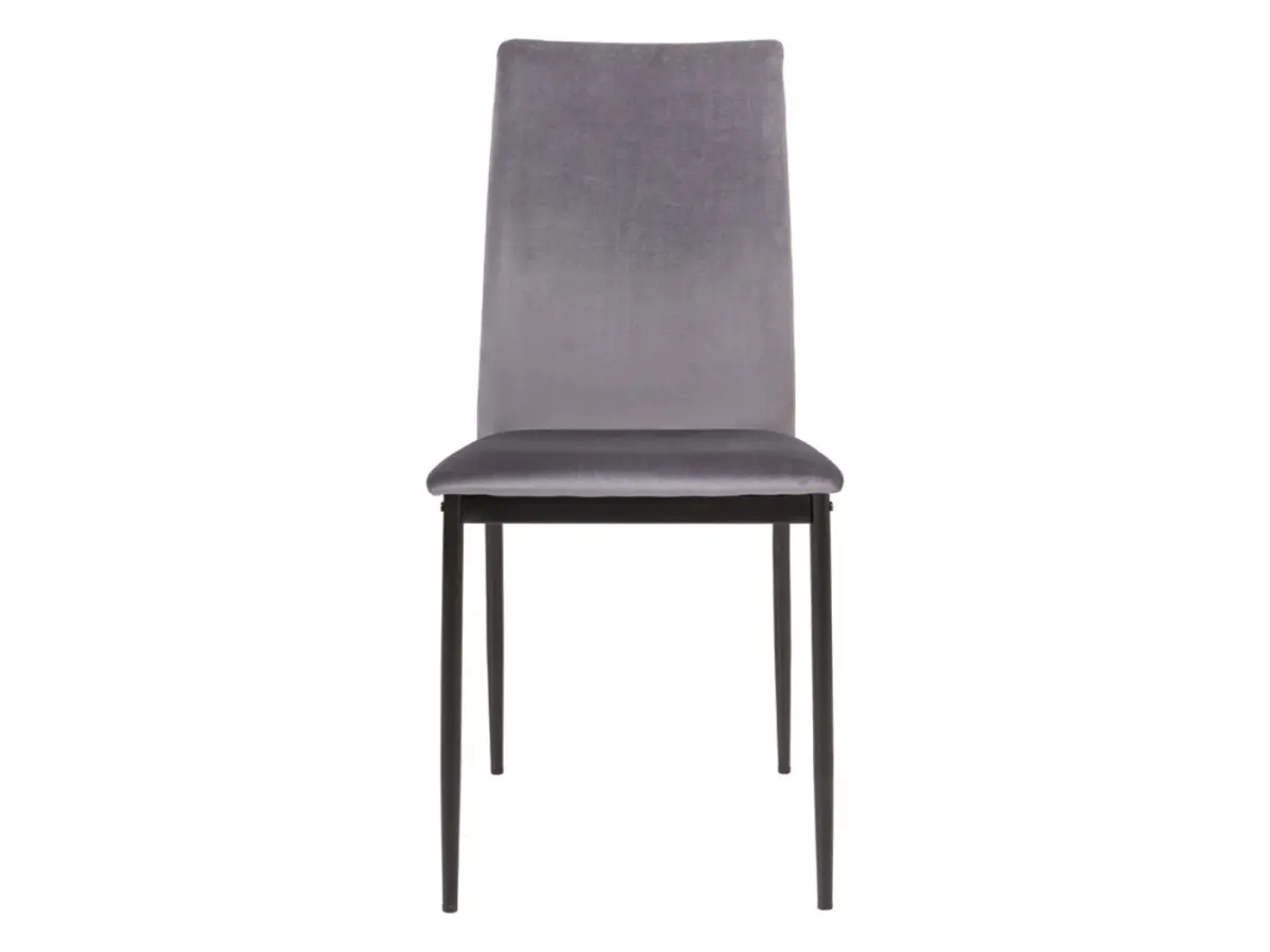 Стул обитый Weyer велюровый серый