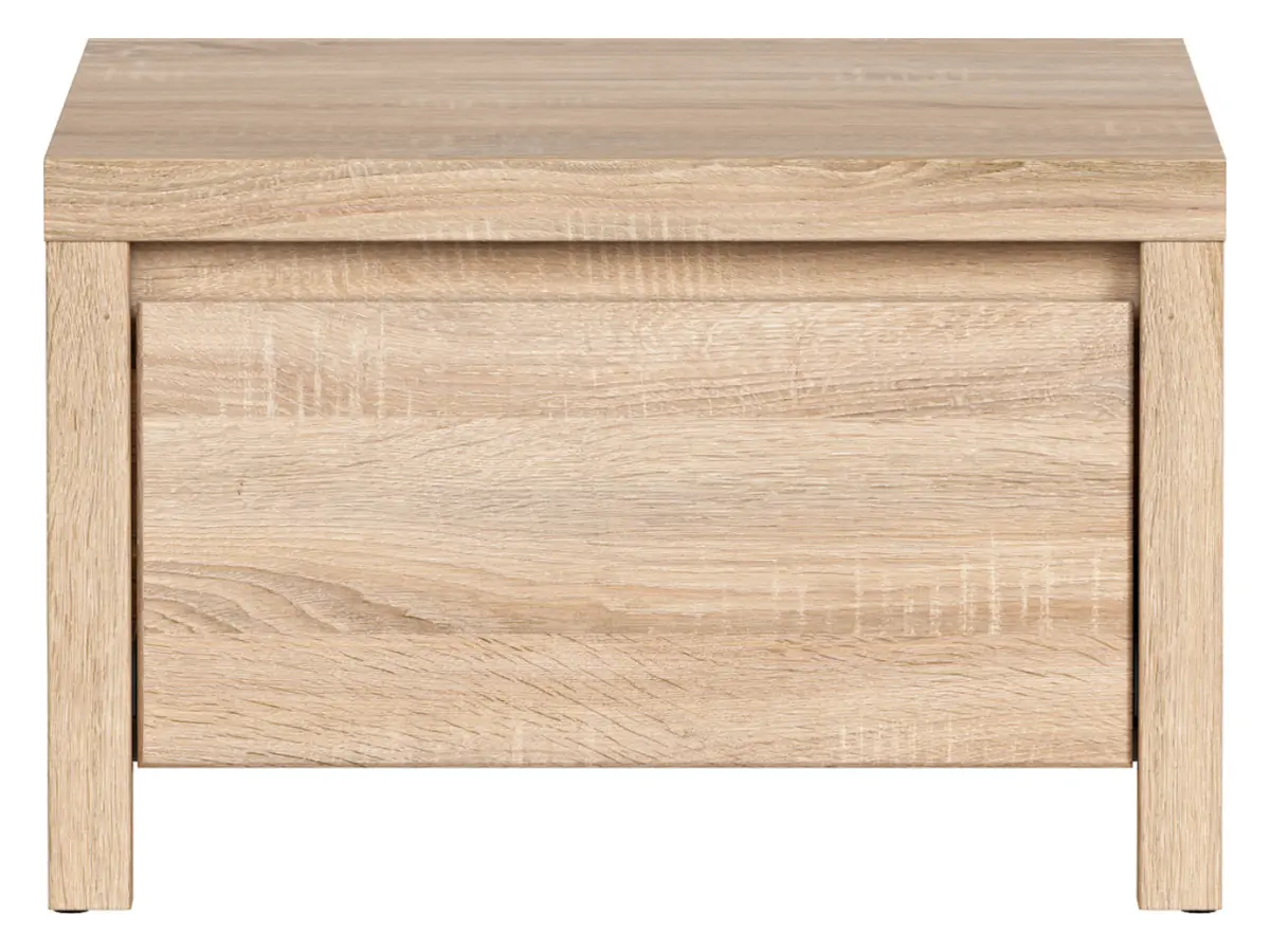 Mesita de noche Kaspian 51 cm con cajón roble sonoma