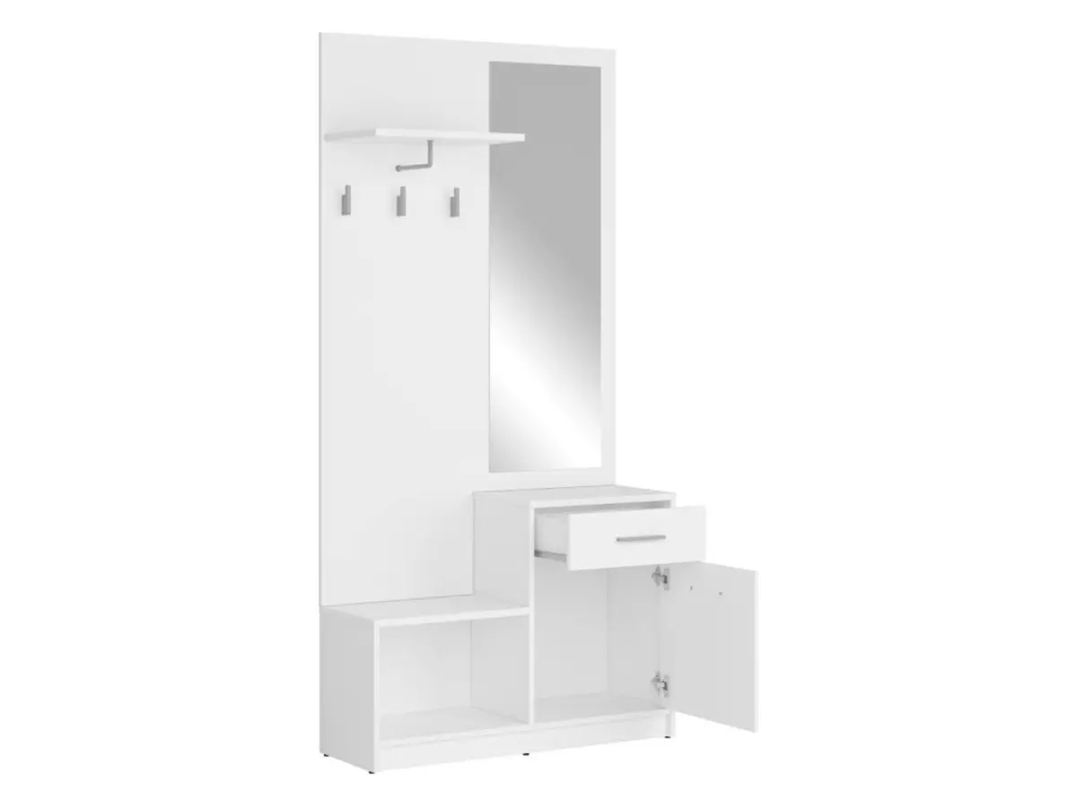 Conjunto de recibidor Nepo Plus 90 cm blanco