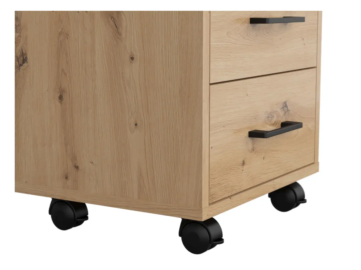 Cajonera Space Office 42 cm con 3 cajones roble artisan