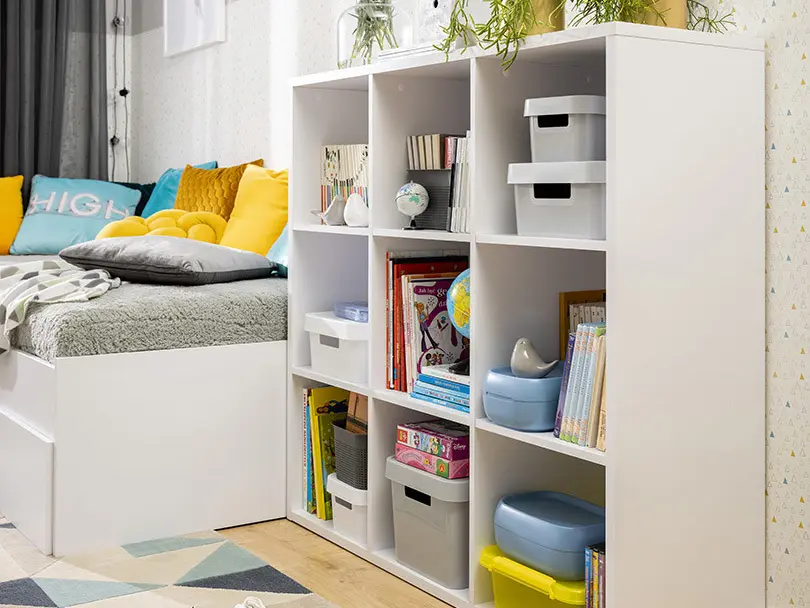 Estantería Nepo Plus 114 cm con 9 estantes blanca