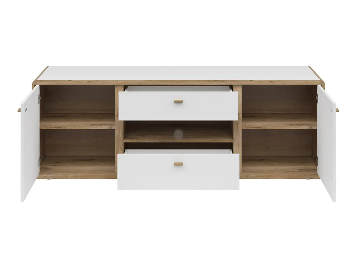 Тумба RTV Ronda 178 см з 2 дверцятами та 2 шухлядами біла
