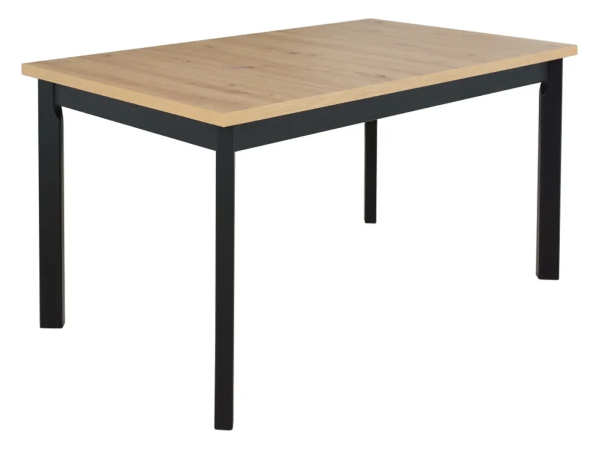 Стіл розкладний прямокутний Lurin 140-180/80 дуб артизан/чорний