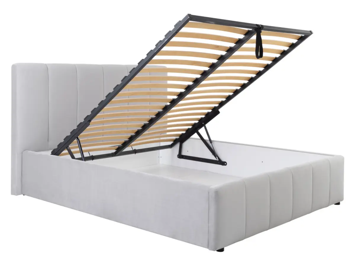 Cama tapizada Lones 160x200 gris