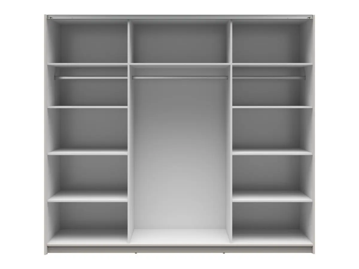 Armario de puertas correderas Tetrix 220 cm con espejo cachemira