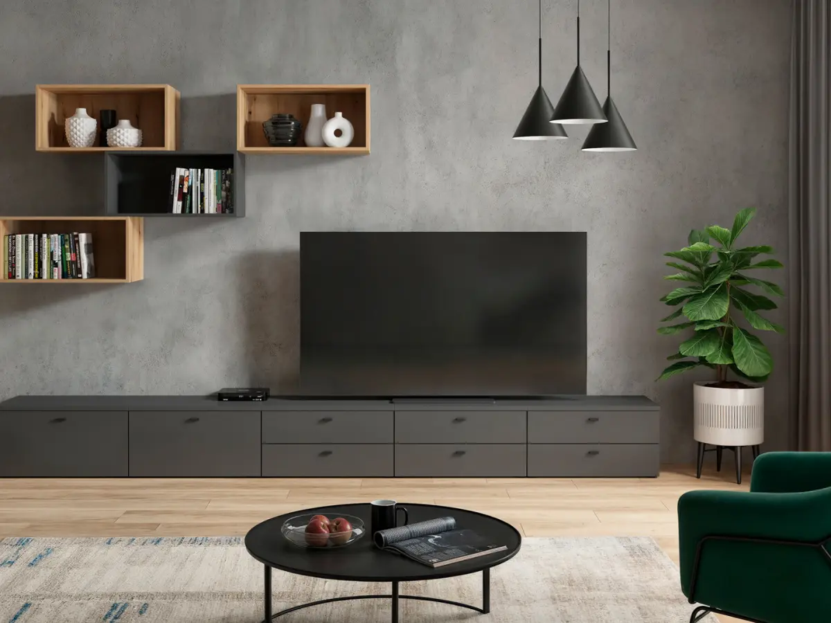 Tablero 130 cm para System 64 grafito