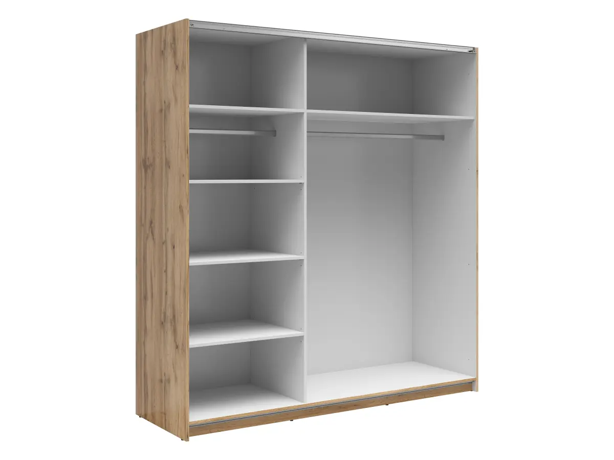Armario de puertas correderas Tetrix 183 cm roble wotan