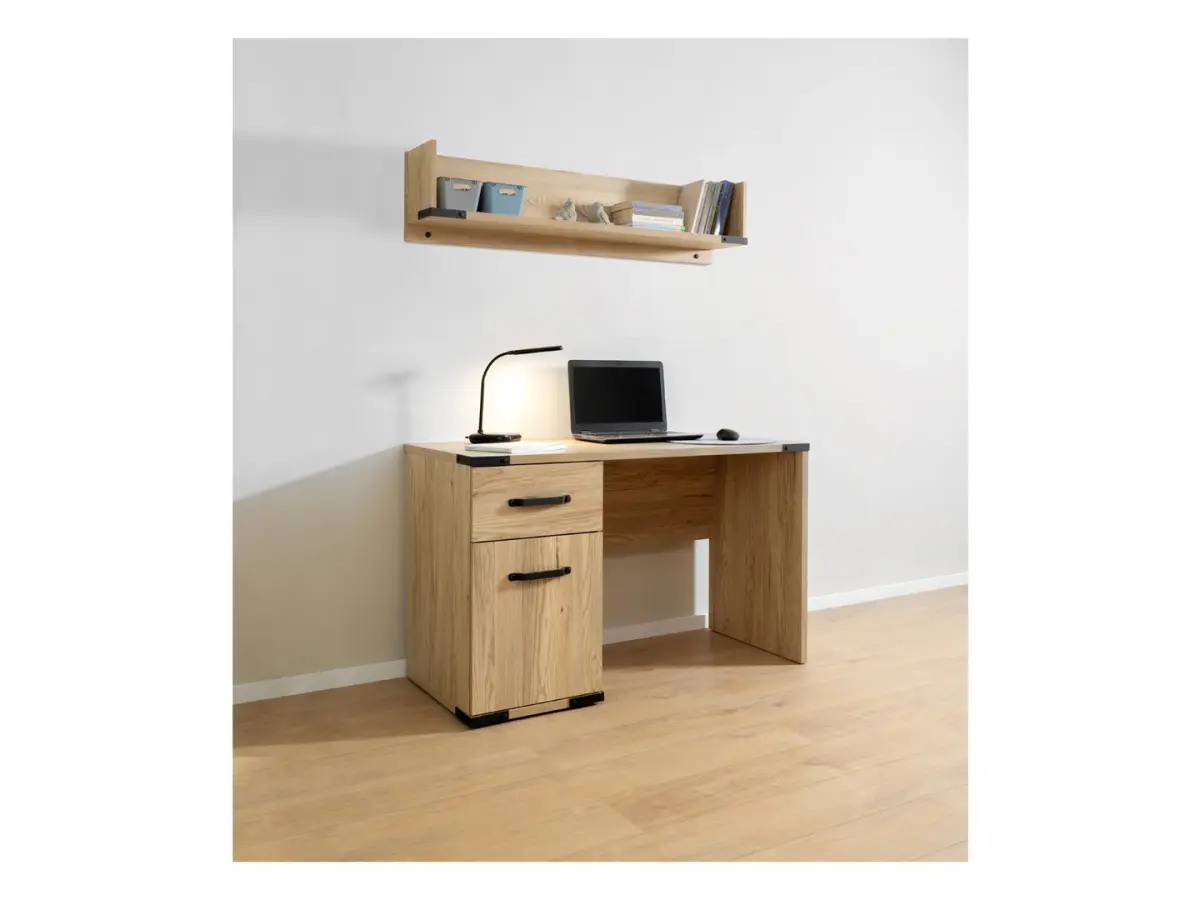 Escritorio Lara 117 cm con puerta y cajón fresno Belarus