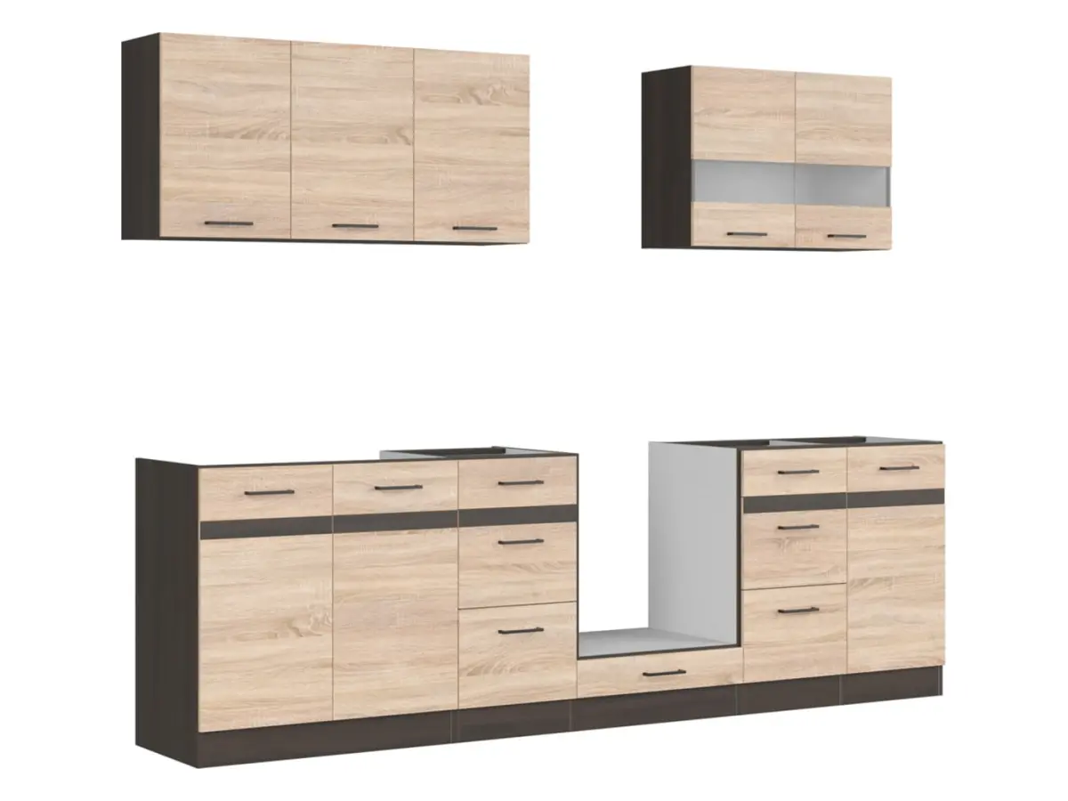 Zestaw kuchenny Junona Line 260 cm dąb sonoma