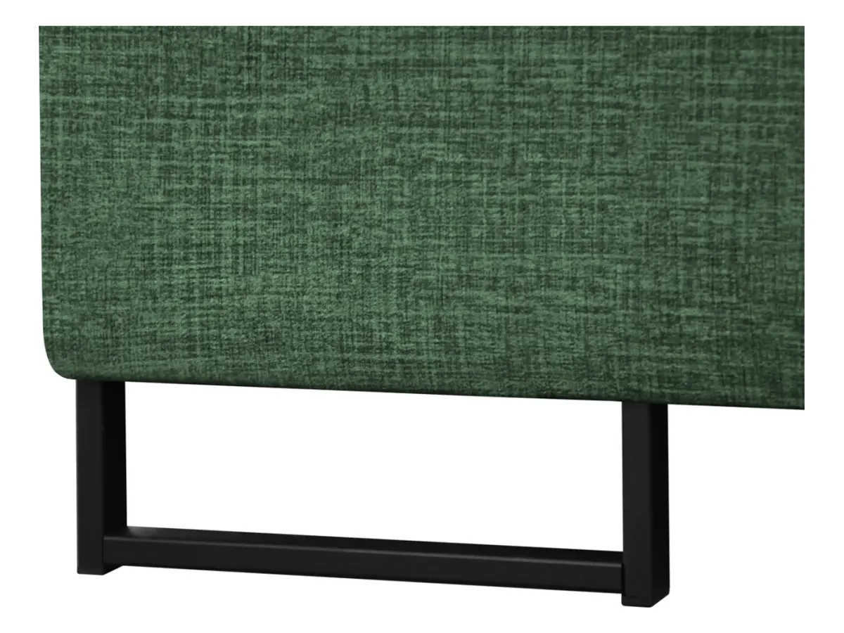 Sofá rinconera izquierdo Aragon extensible con reposacabezas y asiento ajustables verde