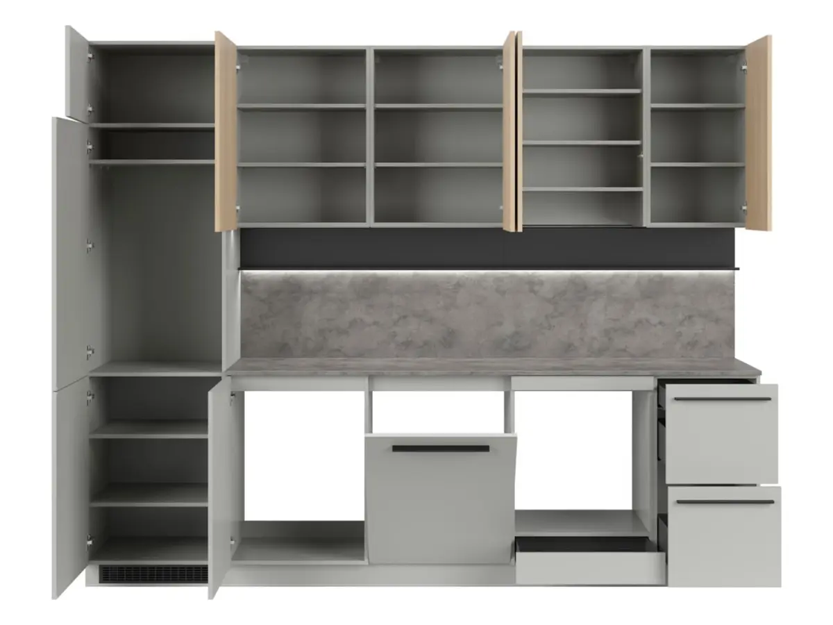 Estantes adicionales Milino grises para armario de frigorífico