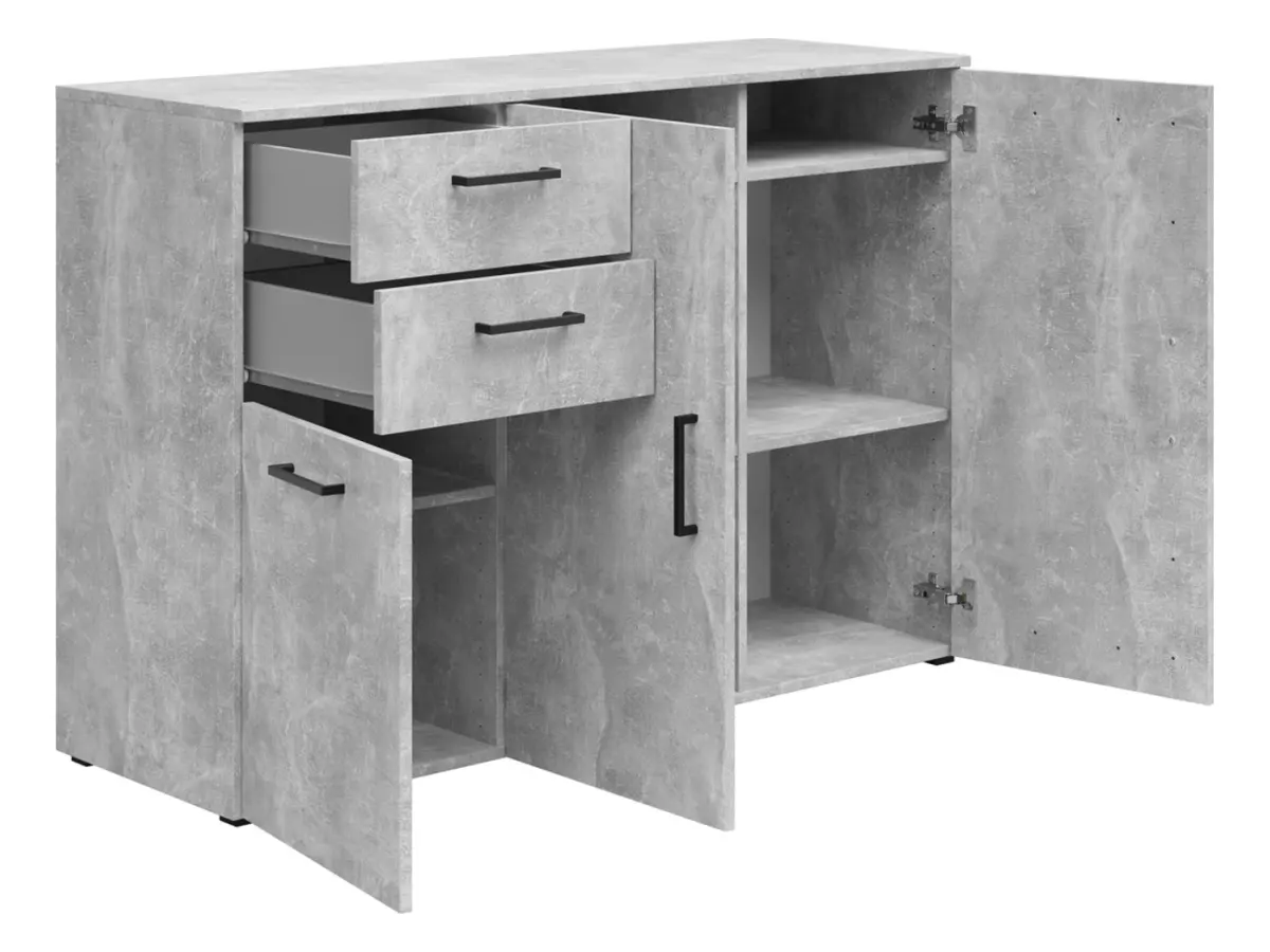 Komoda MultiDo 120 cm z 3 drzwiami i 2 szufladami atelier jasny