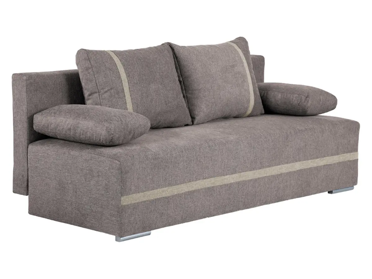 Sofá de tres plazas Mata con función de dormir y arcón beige