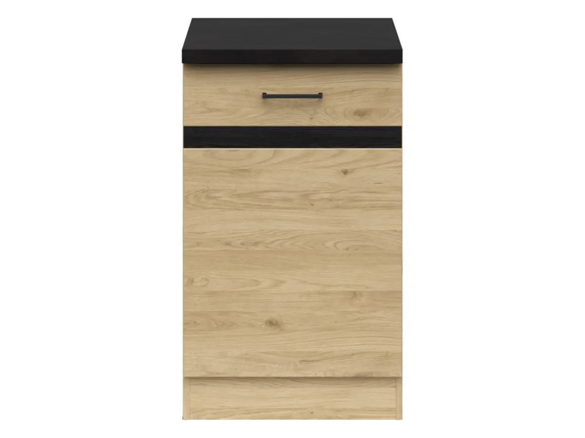 Mueble de cocina inferior Junona Line 50 cm izquierdo roble bernstein con encimera