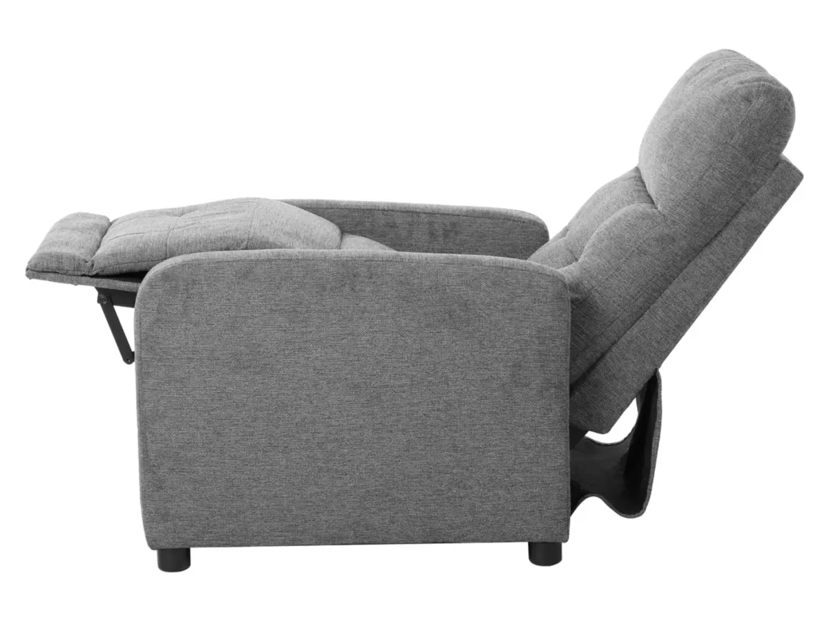 Sillón tradicional Monti con función relax gris claro