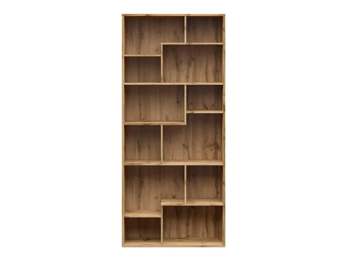 Estantería Tetrix 88 cm con 12 estantes roble wotan