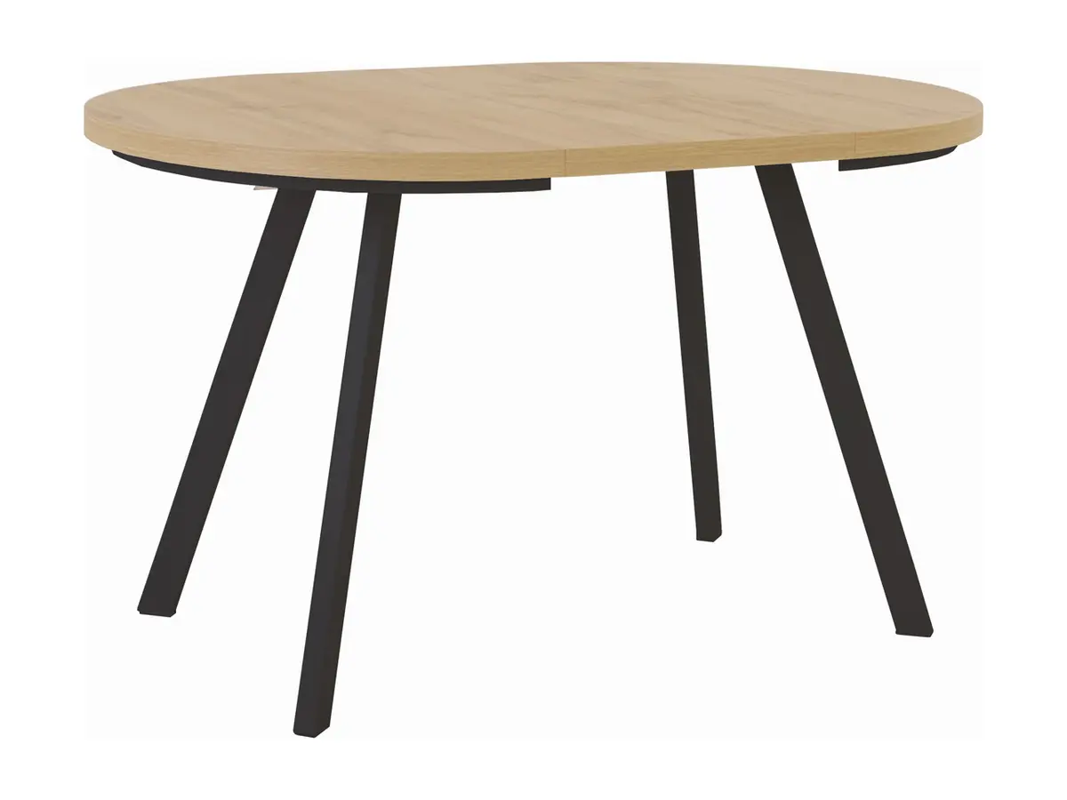 Стол раскладной Pares дуб артизан/черный 90-180x90