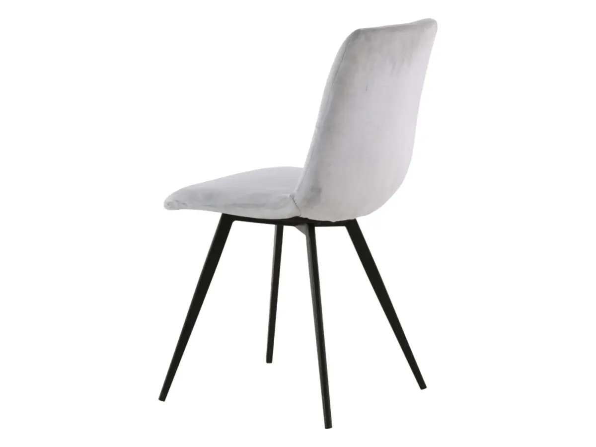 Стул мягкий Jamil бархатный серебряный