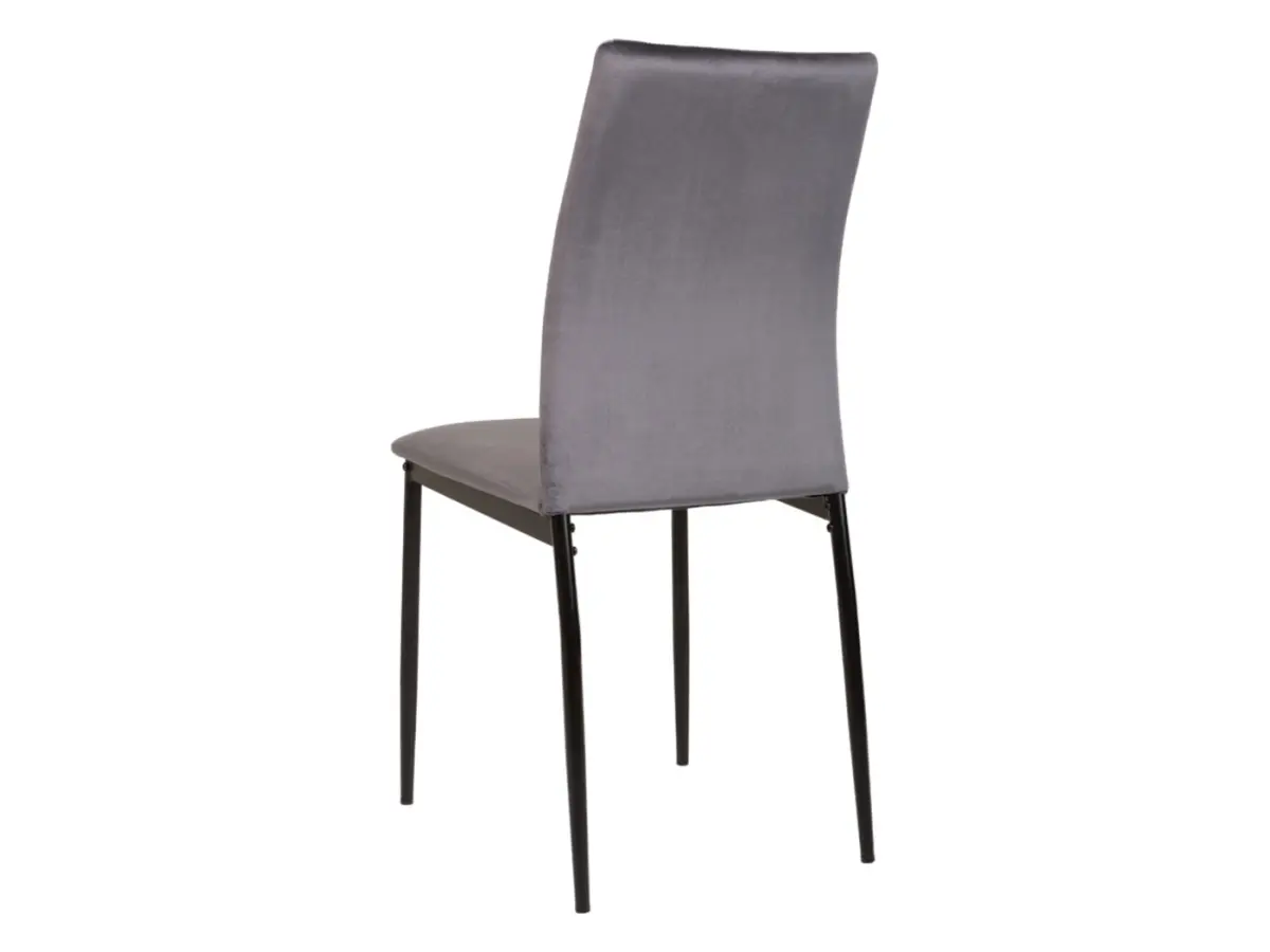 Стул обитый Weyer велюровый серый