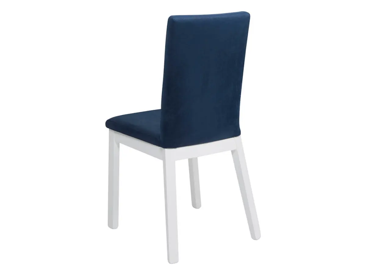 Silla tapizada Holten 2 de terciopelo azul marino