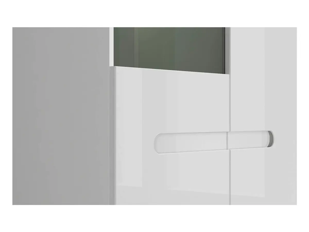 Witryna Azteca Trio 90 cm z 2 drzwiami biały połysk