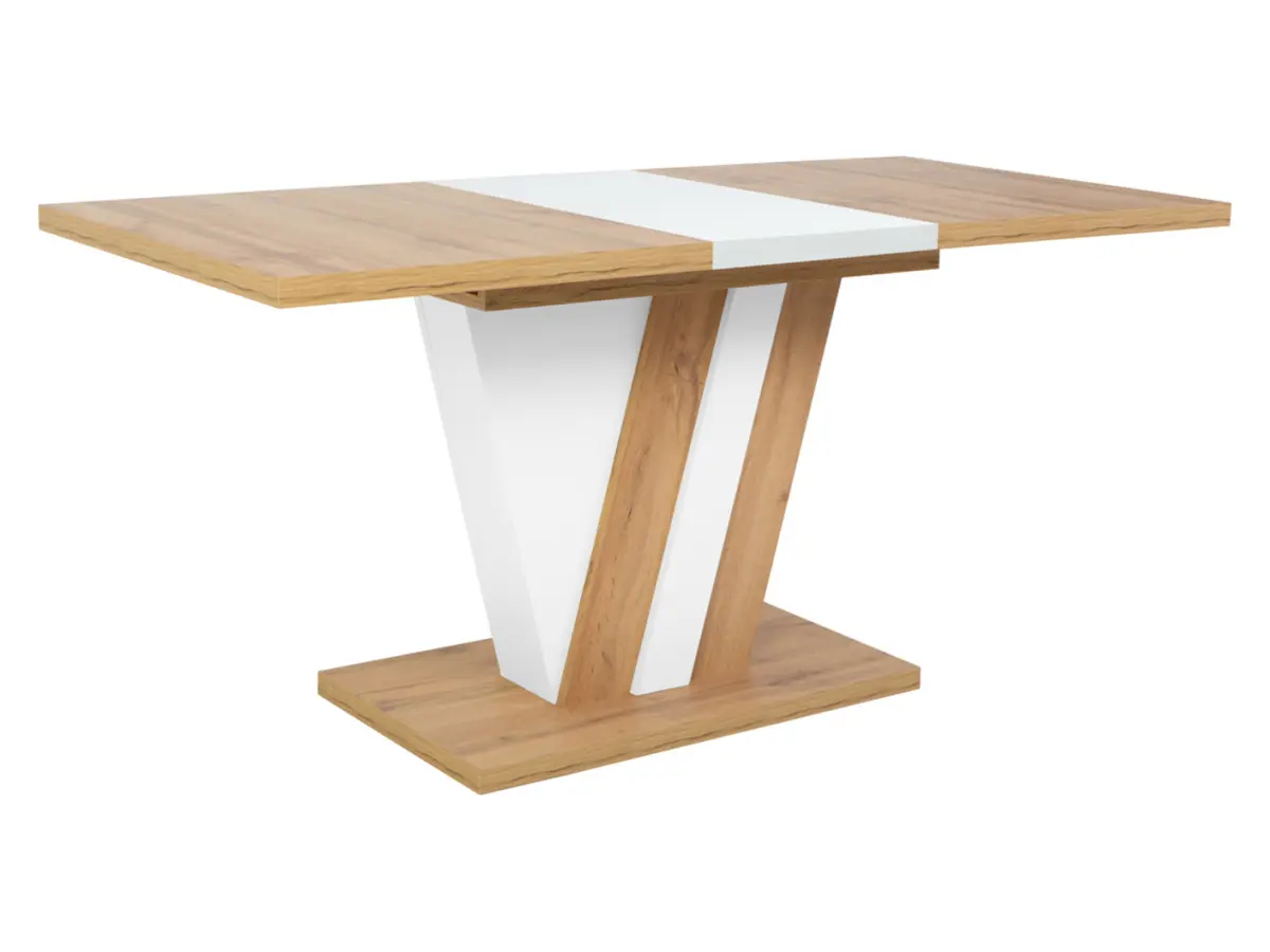 Mesa extensible Zatar 125/170x75 roble wotan/blanco