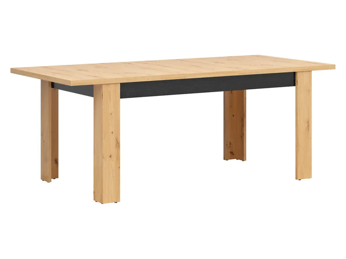 Mesa extensible Ostia 160/200x90 roble artisan/roble negro