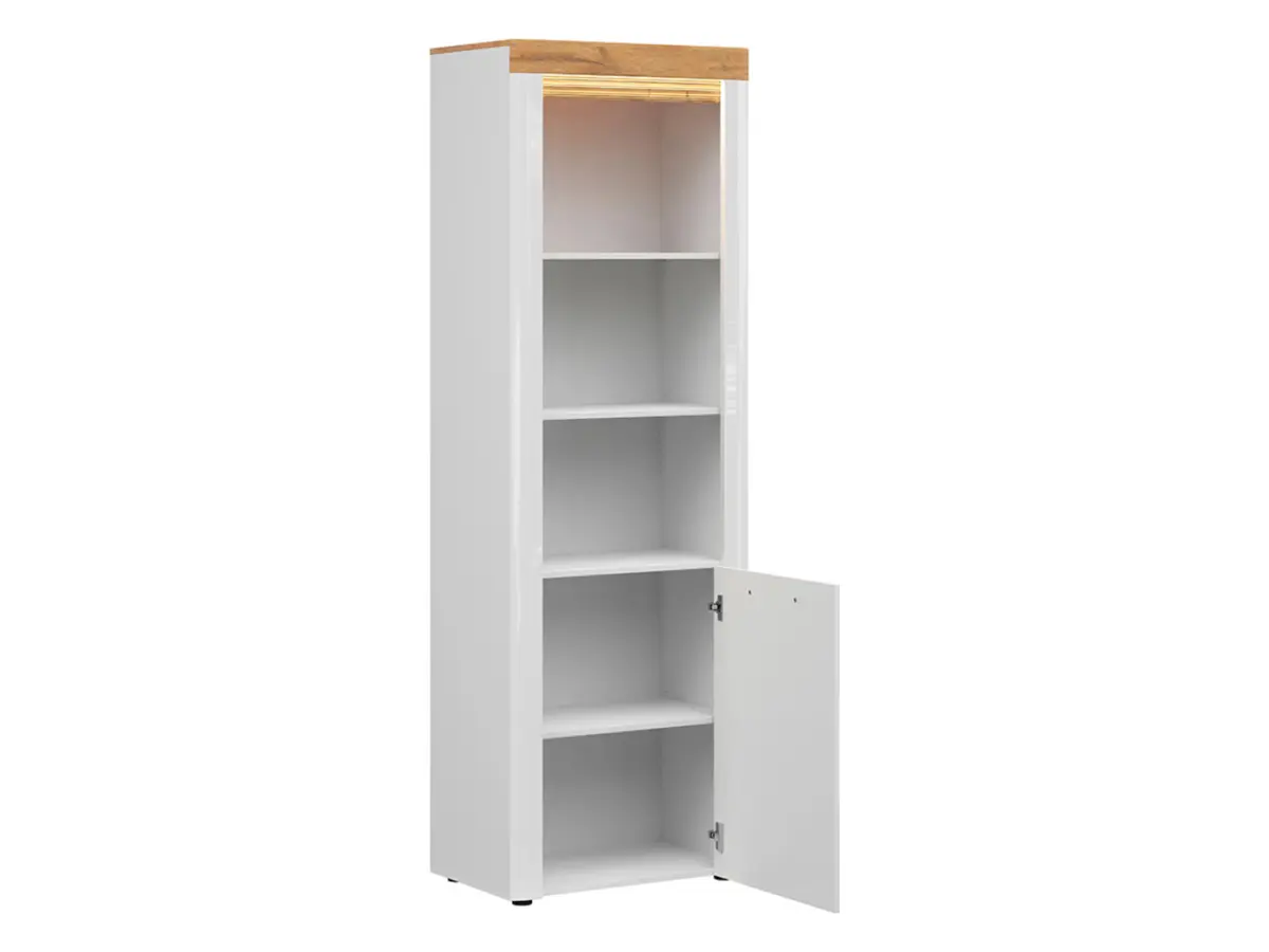 Estantería Horton 68 cm con puertas y 3 estantes blanca