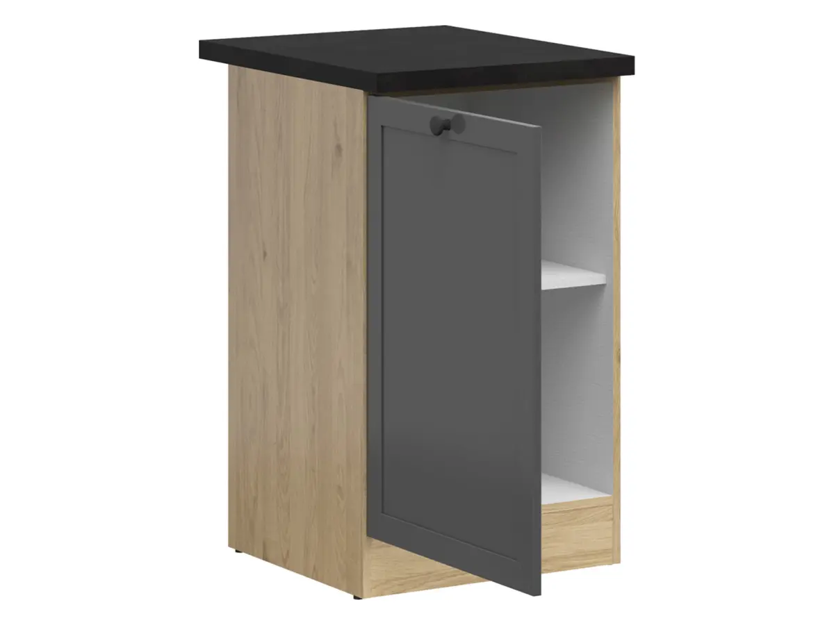 Armario de cocina inferior Junona Line 50 cm izquierdo grafito con encimera