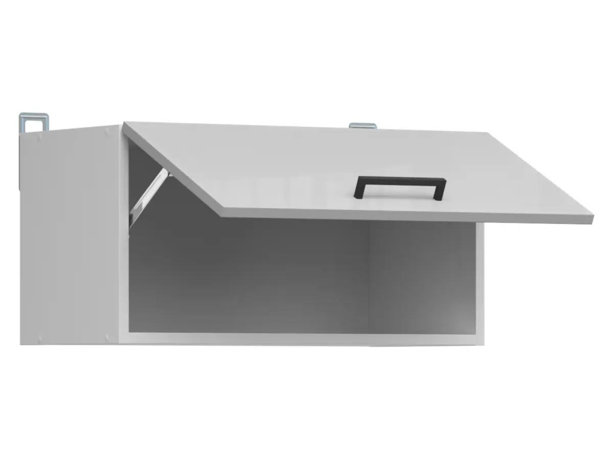 Armario de cocina superior Junona Line 60 cm abatible gris claro brillo