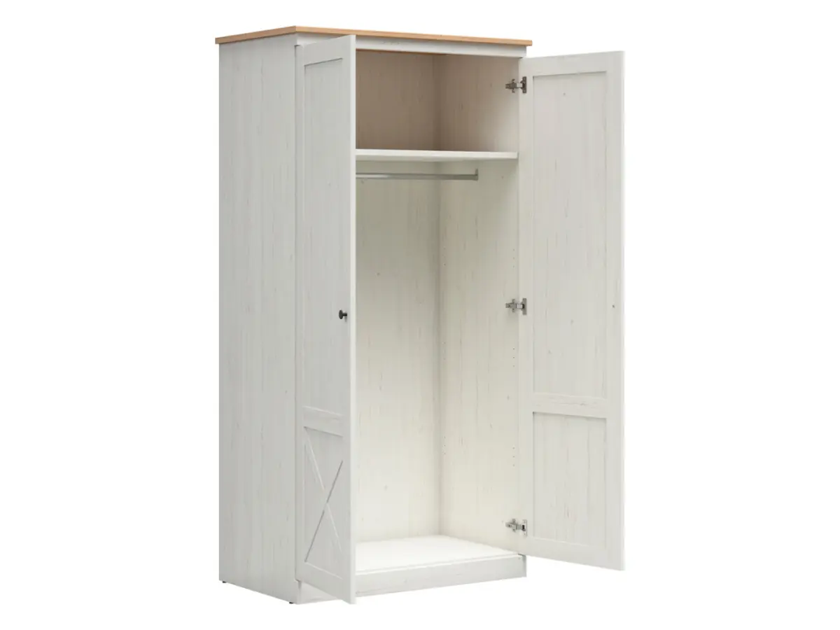 Two-door wardrobe Frija 103 cm white andersen pine