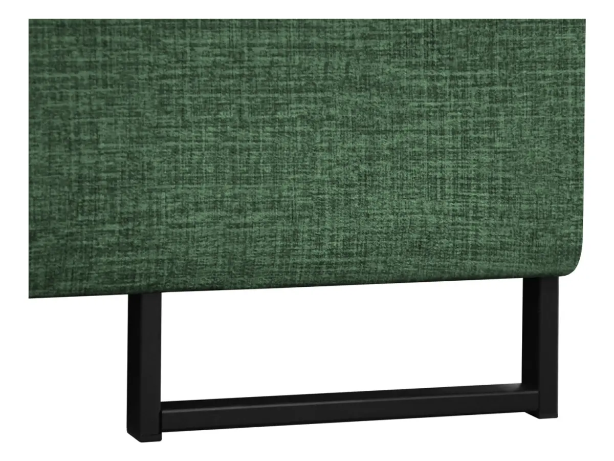 Sofá de esquina derecho Aragon convertible con reposacabezas y asiento ajustable verde