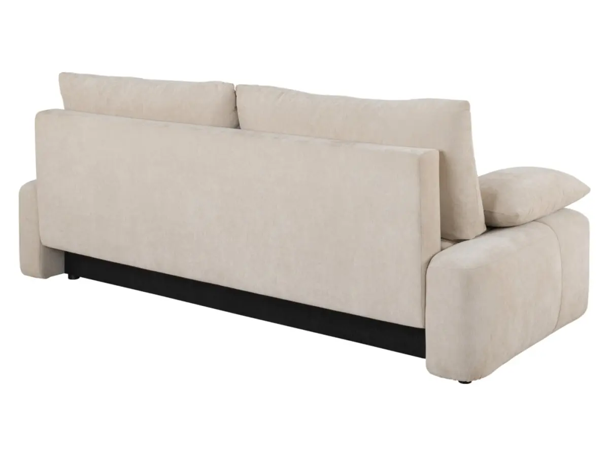 Sofá de tres plazas Hello convertible con arcón beige claro