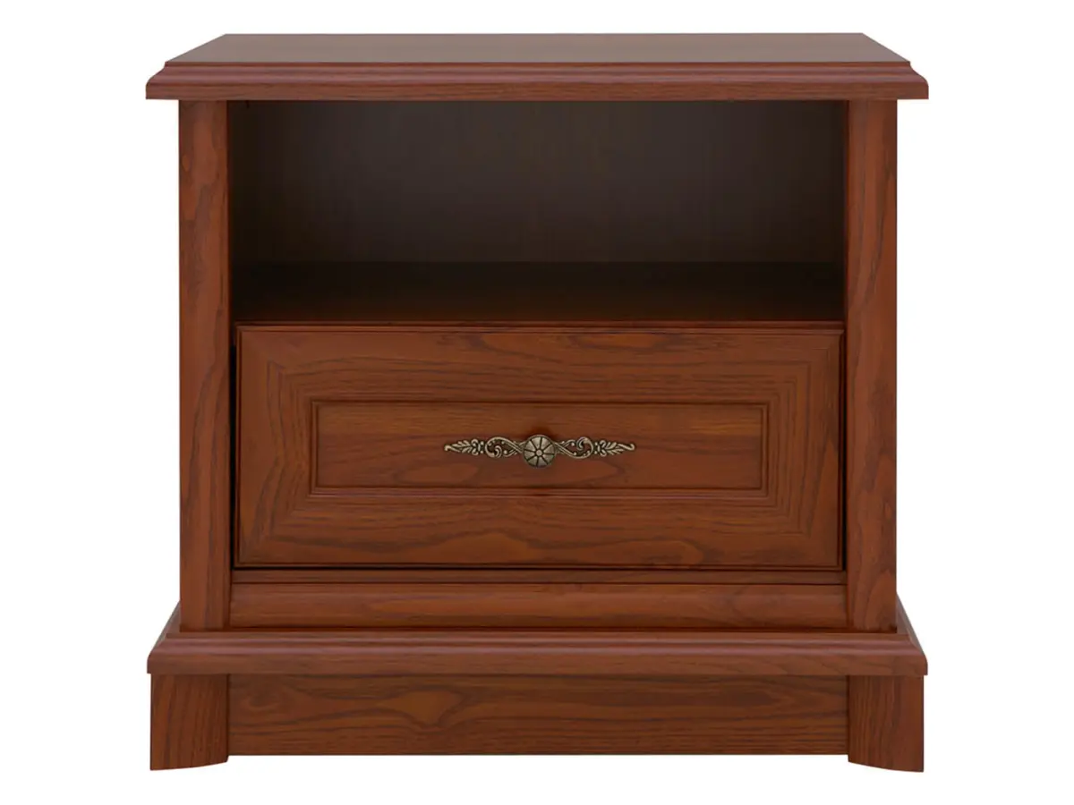 Mesita de noche Kent 56 cm con cajón castaño