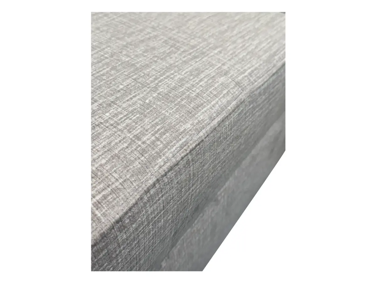 Sofá rinconera universal Lars convertible con arcón de terciopelo gris