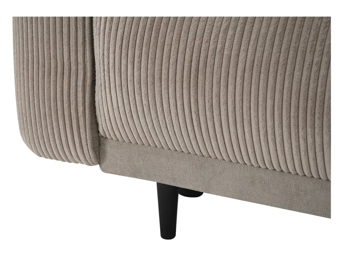 Sofá de tres plazas Larisa 2 convertible con arcón, chenilla beige