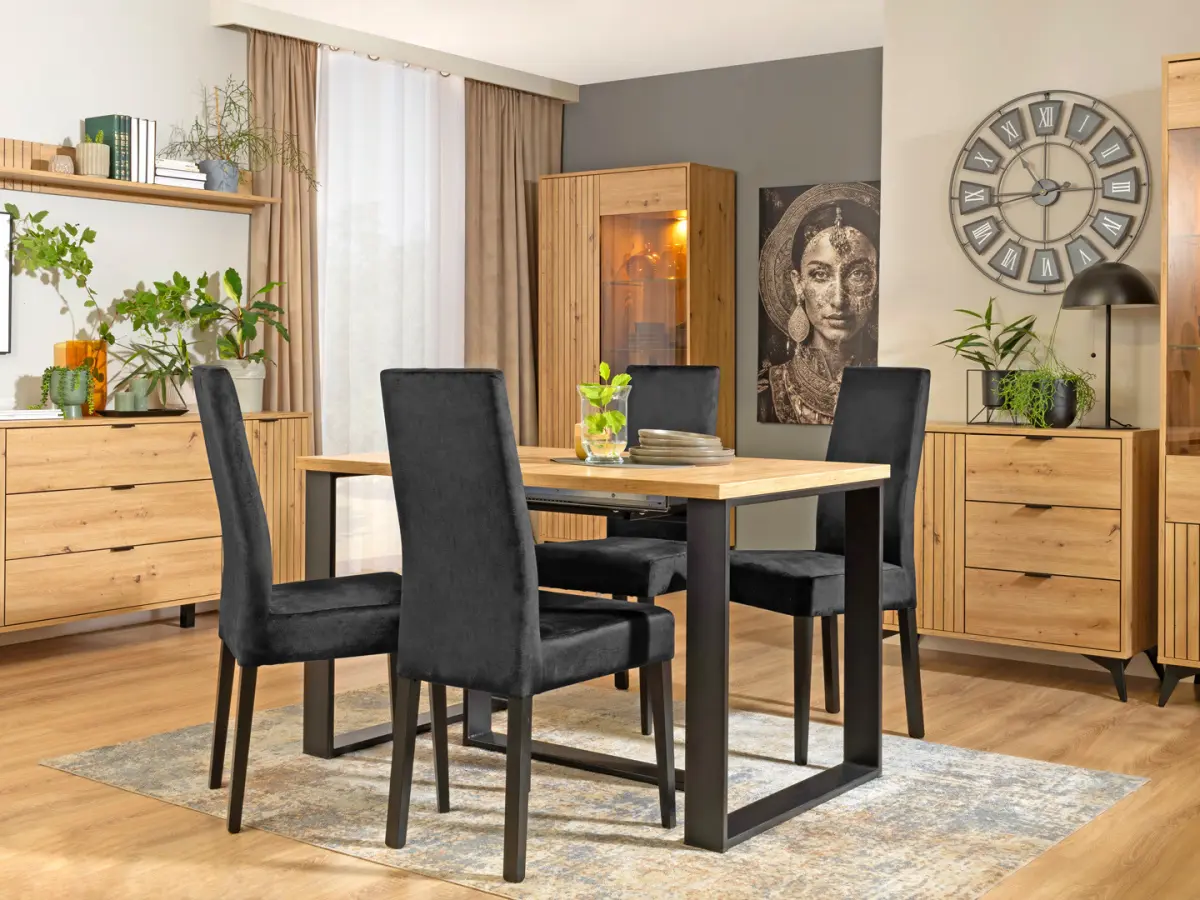 Cómoda Lamea 180 cm con 2 puertas y 3 cajones roble artisan