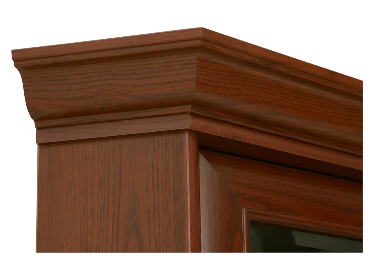 Vitrina de esquina Kent 60 cm con puertas castaño