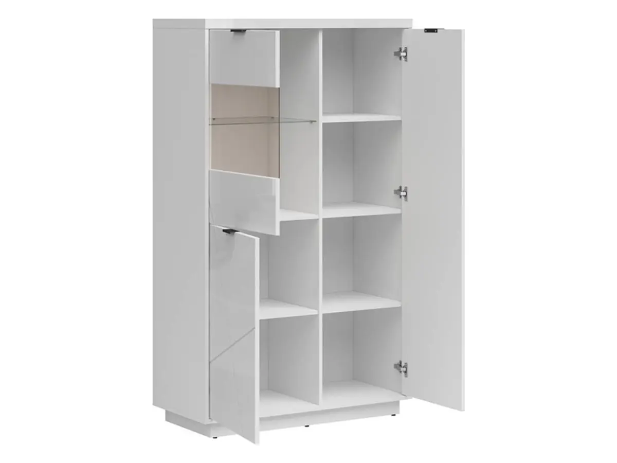 Vitrina Forn 94 cm con 3 puertas blanco brillo