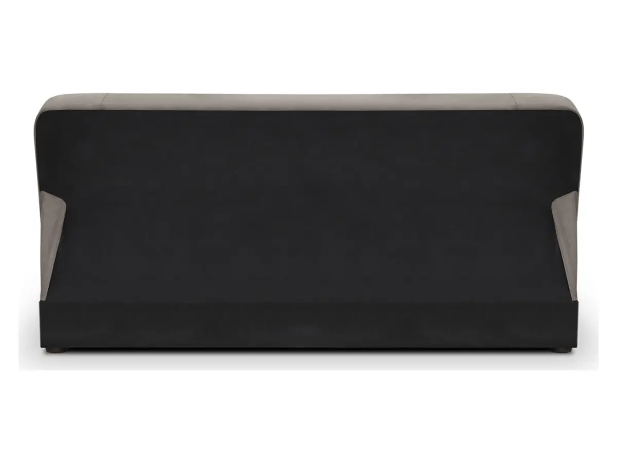 Sofá cama de tres plazas Lami con arcón taupe