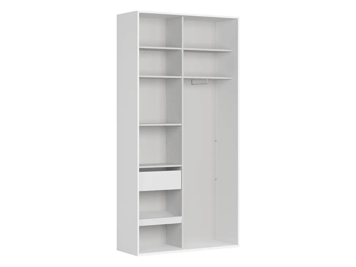 Armario corredero Flex 120 cm con espejo blanco